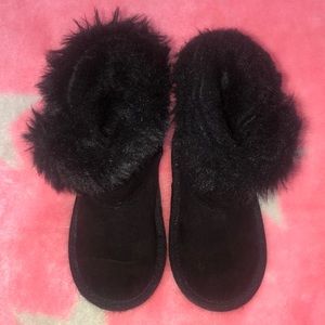 Black Fur Boots Size 6